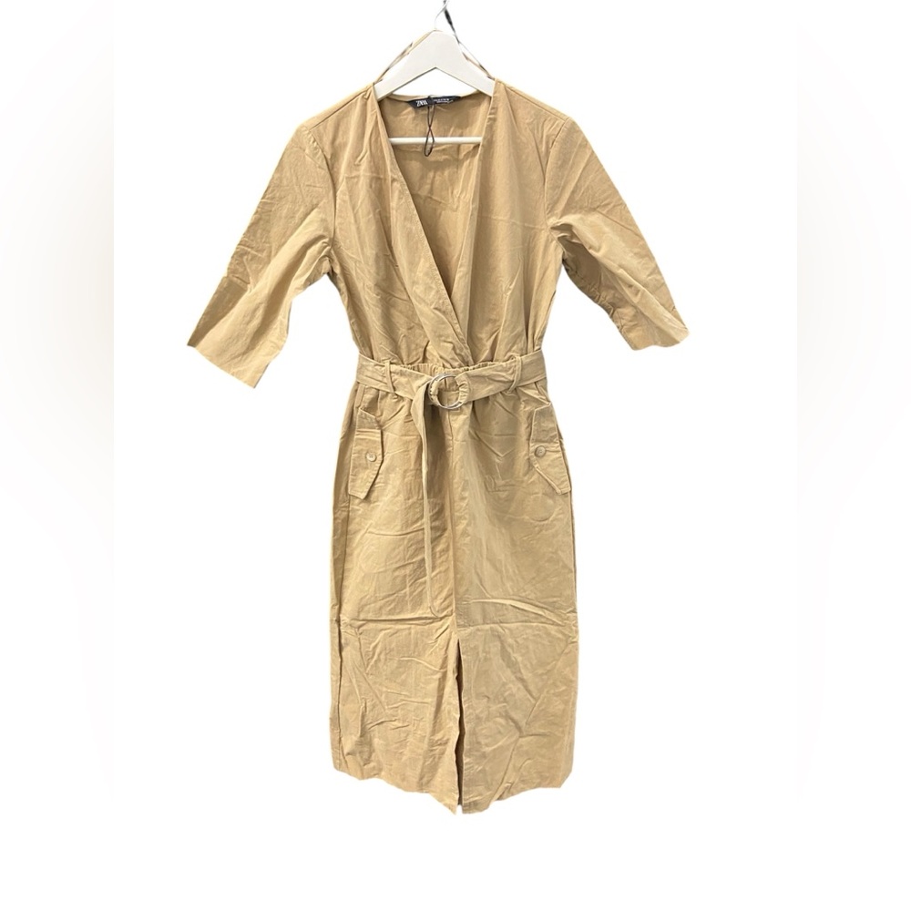 Zara beige cotton dress size S